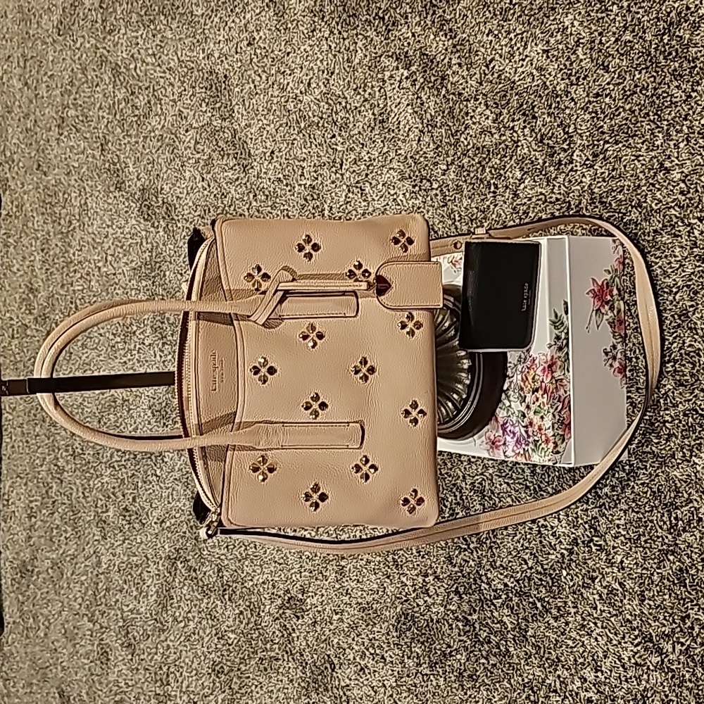 Kate Spade Margaux Spade Stud Medium Satchel Pink PXRUA228